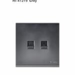 فيش شبكة كمبيوتر + تلفون   رصاصي  41219 -HI