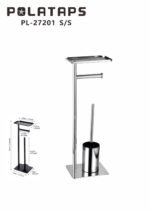 حامل وراقة مع رف  مع فرشاة حمام    PL-27201