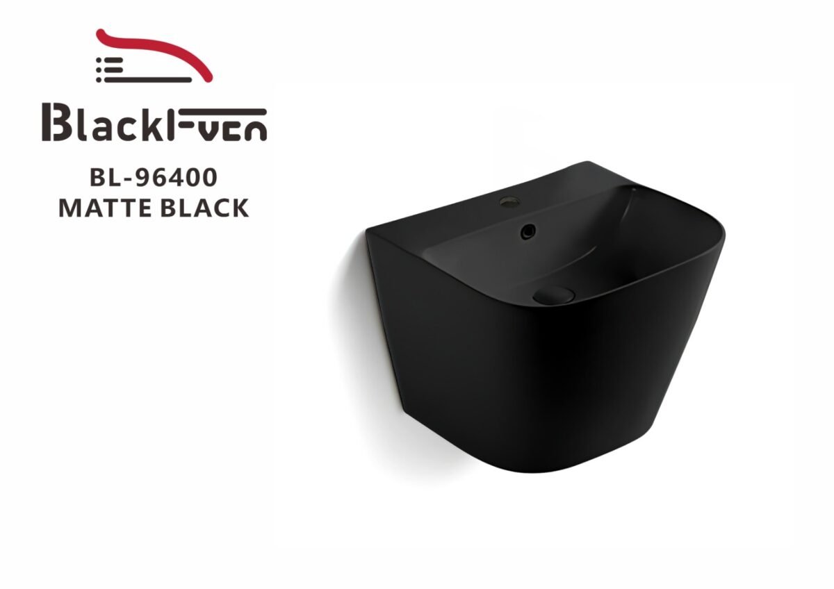 ⁦مغسلة معلقة اسود BL-96400⁩ - الصورة ⁦1⁩